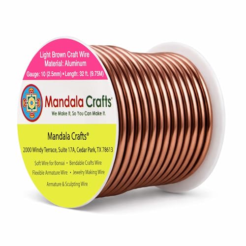 10 Gauge Light Brown Anodized Aluminum Craft Wire