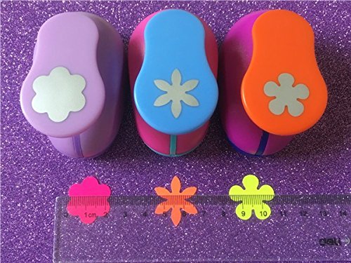 Fascola 3PCS Different Beautiful Flowers Shape 1 inch Craft Punch Set Scrapbook DIY Paper Cutter EVA Foam Hole Punches 1 - Crafty Corner