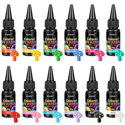 UV Resin Upgrade 12 Opaque Colored UV Resin Kit