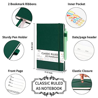 5 Pack Journal Notebook Bulk for School (5 Count)
