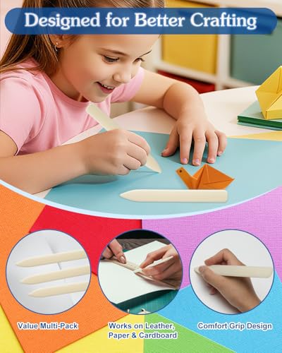 20 Pack Premium Bone Folder Tool for Paper Leathercrafts Bookbinding
