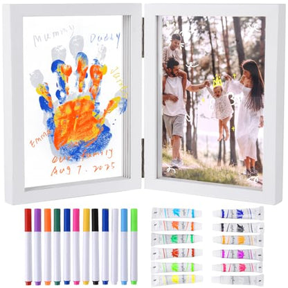 Family Handprint Photo Frame with 12 Paints & 12 Pens