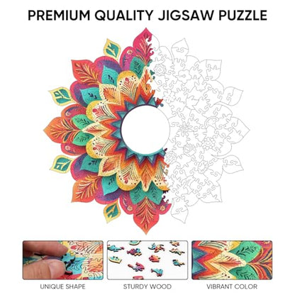 Mandala Wooden Puzzle (200 Count)