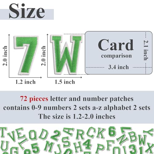 Letter and Number Iron On Patches (72 Count)