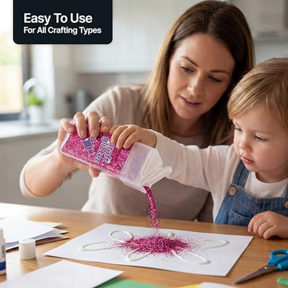 Craft Glitter Shaker Dark Rose Pink 130g Ultrafine (4.5 Ounce)