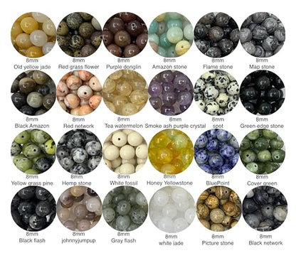 500cs 8mm Natural Gemstone Beads