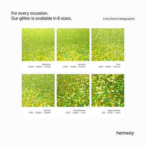 Craft Glitter Lime Green Holographic 100g Microfine Glitter (3.5274 Ounce)