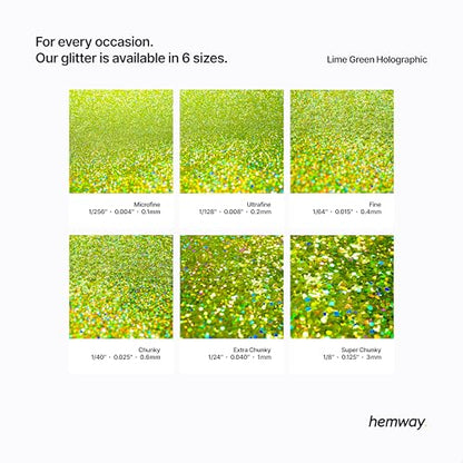 Craft Glitter Lime Green Holographic 100g Microfine Glitter (3.5274 Ounce)