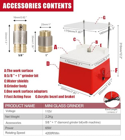 Upgrade Stained Glass Grinder Kit 4300r