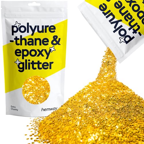 Resin Glitter Gold 100g Extra Chunky Polyurethane & Epoxy Glitter (3.5274 Ounce)