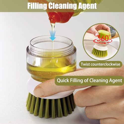 Soap Dispenser with Dish Brush and Storage Bracket