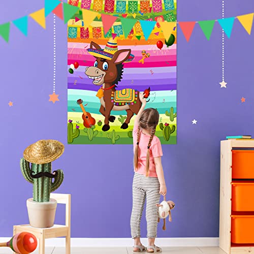 Pin The Tail on The Mexican Donkey Game for Cinco De Mayo Party
