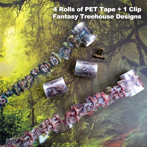 Fairy Tale Tree House PET Tape Set with Clip (4 Count)