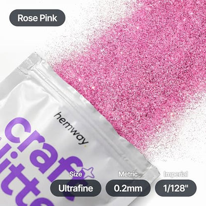 Craft Glitter Rose Pink 100g Ultrafine Glitter (100 grams)