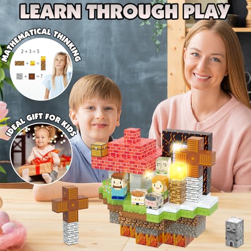 200pcs Magnetic Blocks for Boys Girls 3+ (200 Count)