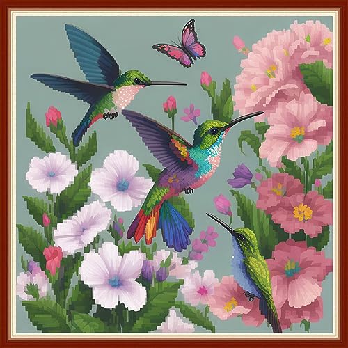 Stamped Cross Stitch Kits Full Range of Embroidery Patterns Starter Kits for Beginners Adult DIY Cross Stitches Needlepoint Kits 11CT
