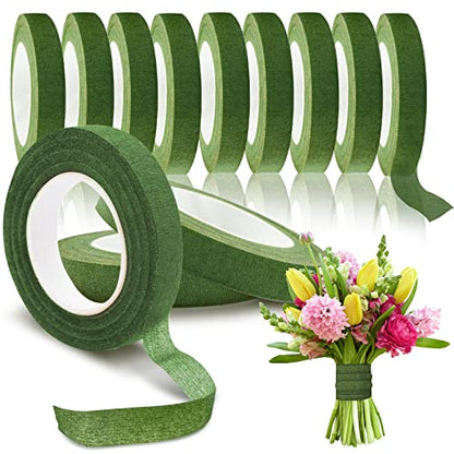 12 Rolls 1 2 Inch 30 Yard Floral Tapes for Bouquet Stem Wrapping (12 Count)