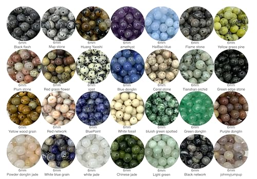 1260Pcs 6mm Natural Gemstone Beads