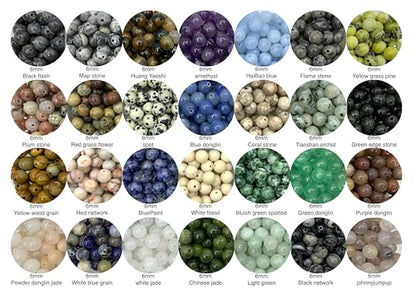 1260Pcs 6mm Natural Gemstone Beads