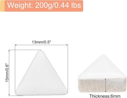MECCANIXITY 200g Ceramic Mosaic Tiles for Crafts Bulk, Triangle White Ceramic Tiles for Mosaic Kits Garden Stepping Stone Cup Mat