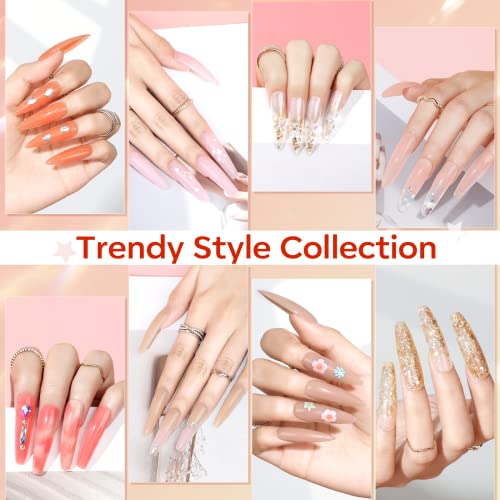 Poly Nail Gel Kit 8 Fall Colors with 48W UV