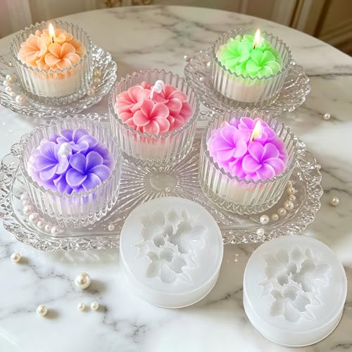 2 Pcs Plumeria Candle Molds (2 Count)