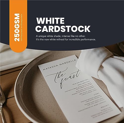 White Cardstock Thick Paper 50 Sheets (50 Count)