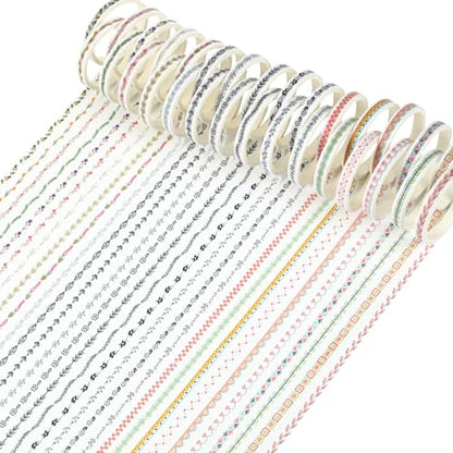 30 Rolls Floral Washi Tapes Set (30 Count)
