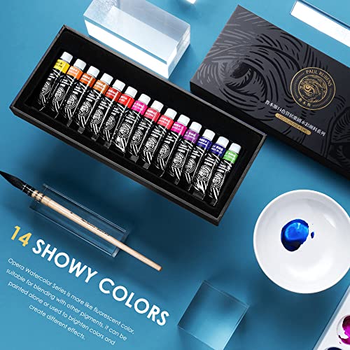 Watercolor Paint 14 Vibrant Neon Colors Watercolor Tubes (200 Ounce)