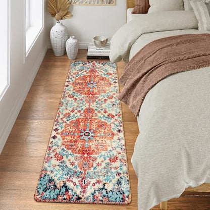 Reine Floral Washable Kitchen Runner Rug