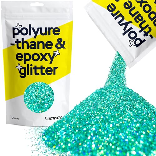 Resin Glitter Turquoise Blue Holographic 100g Chunky (3.5274 Ounce)