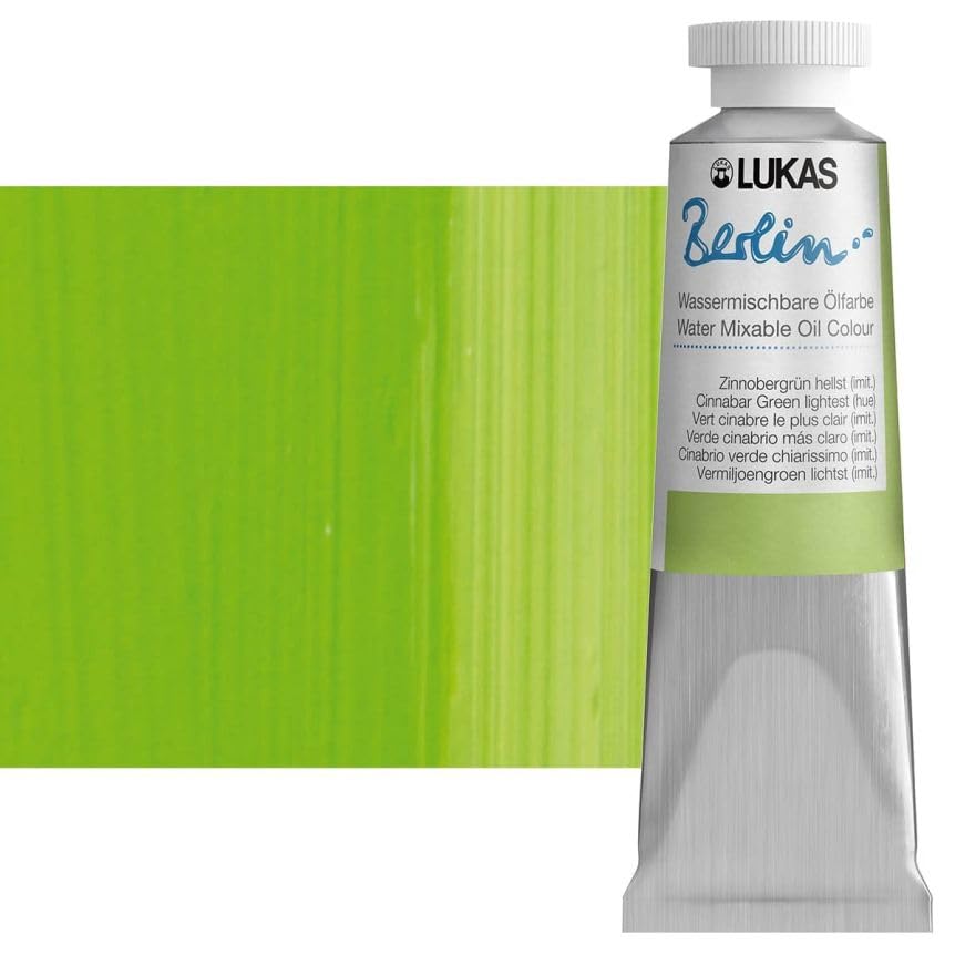 Berlin Pro Artists Water Mixable Oil Paint 37 ml Tube Cinnabar Green Light Hue