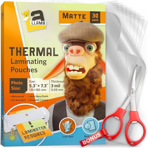 Matte Thermal Laminating Pouches (30 Count)