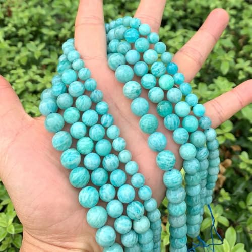180pcs Adabele Natural Grade A Brazil Amazonite Healing Gemstone 4mm Small Round Beads Gem Stone Spacer for DIY Craft Jewelry Making GE8 (178 Count)