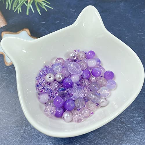 Assorted Glass Resin Beads Multi Size Colors Smooth Cracked Gravel Millet Spacer Beads for Bracelets Necklace Earring DIY Jewelry Making Craft
