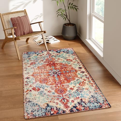 Bohemian Floral Medallion Area Rug