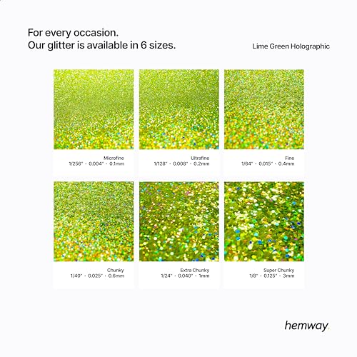 Resin Glitter Lime Green Holographic 100g Microfine (3.5274 Ounce)