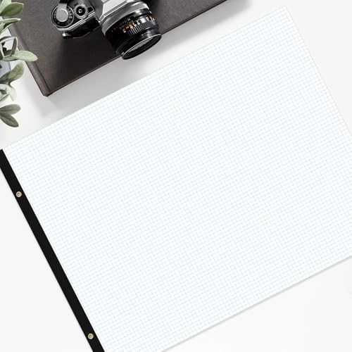 2-Pack) Large Engineering Graph Notepad - 22" x 17" Grid Paper, 100 Sheets/200 Pages, 4"x4" Grid Pad, Giant Drafting Pad Sketching Grid Paper for Engineer Architect Designer
