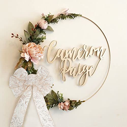 Floral 2.5 Inch Rose Gold Rose Wired Ribbon Wedding Bouquet Ribbons Rose Gold Organza Sheer Ribbons 25 Yards Roll Pink Wedding Ribbon for Crafts (75 Foot)