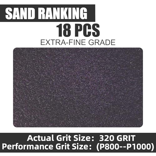 18pcs Sanding Sponge 320 grit Soft Sanding Block Washable and Reusable (18 Count)