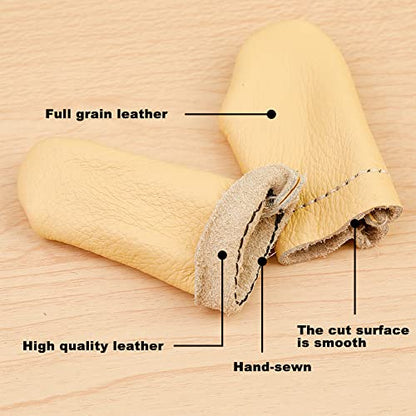 3 Pairs Leather Finger Protector Leather Thimble