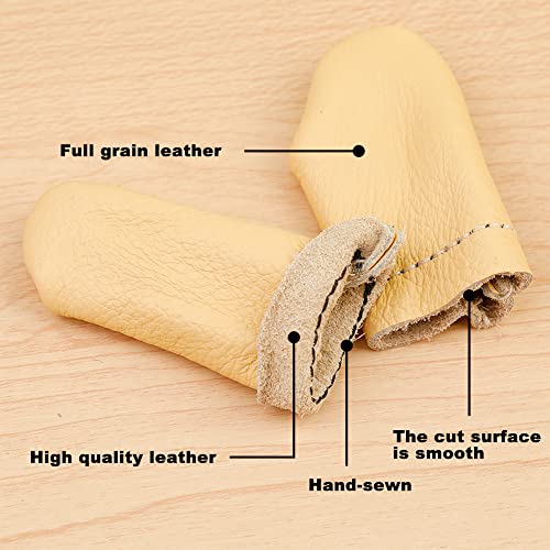 2 Pairs Leather Finger Protector Leather Thimble