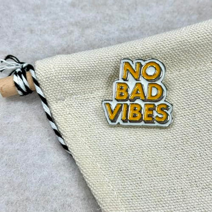 12 Pieces No Bad Vibes Brooch Pins Cartoon Enamel Pin Cute Metal Badges Learning for Girl Clothing Backpacks Bags Jewelry (12 Count)