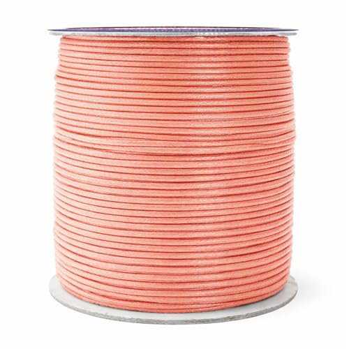 1.5mm Salmon Waxed Cord