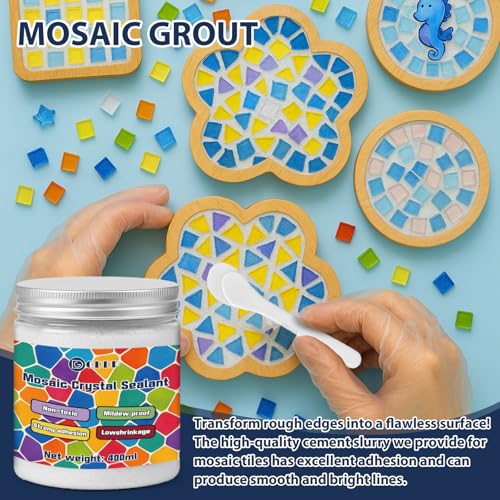 400g White Crystal Mosaic Grout (14.1 Ounce)