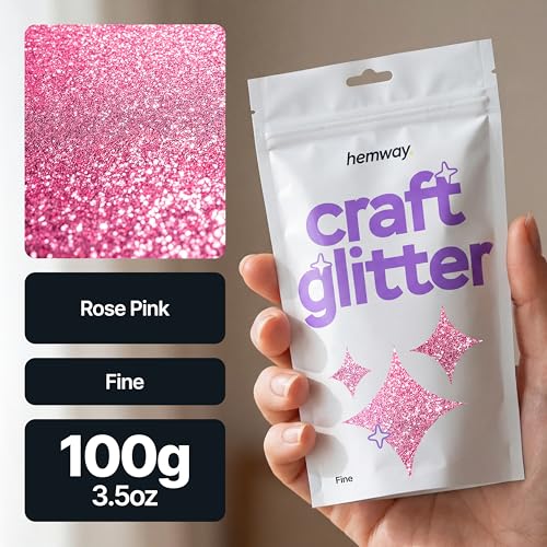 Craft Glitter Rose Pink 100g Fine Glitter (3.5 Ounce)