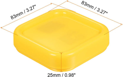 HARFINGTON Magnetic Pin Cushion Square Plastic Magnetic Sewing Pin Holder Storage Case Needle Cushion Tool for Sewing DIY Projects, Yellow