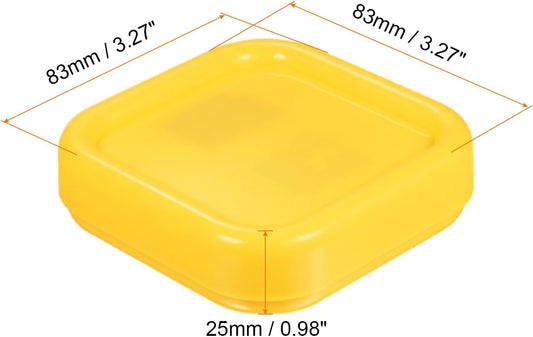 HARFINGTON Magnetic Pin Cushion Square Plastic Magnetic Sewing Pin Holder Storage Case Needle Cushion Tool for Sewing DIY Projects, Yellow