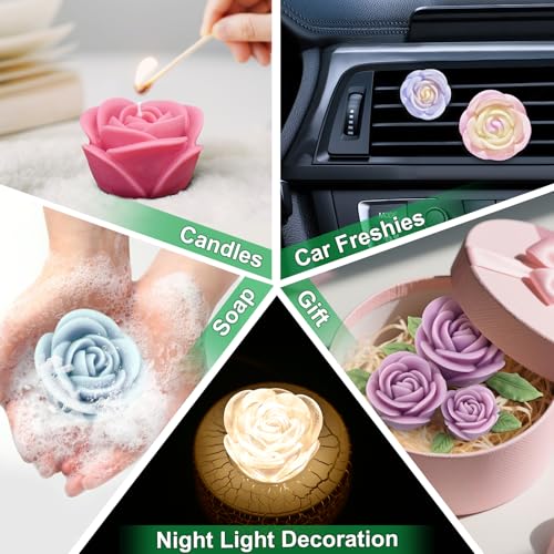Rose Candle Molds (4 Count)