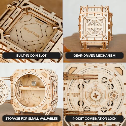 Safe Locker Puzzle Box 3D Wooden Puzzles for Adults to Build